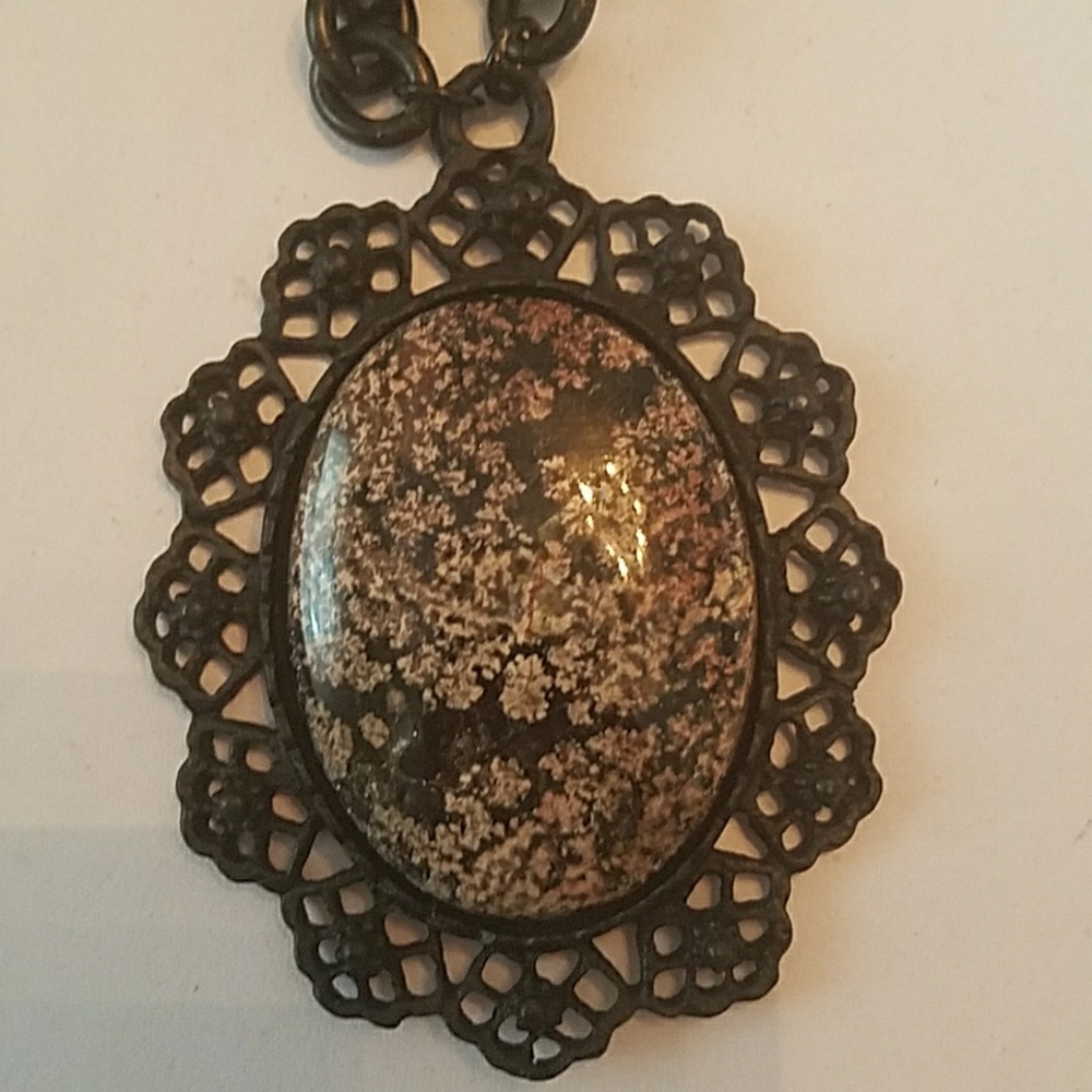 FLOWER OBSIDIAN NECKLACE